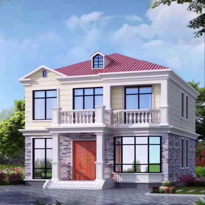 典雅精致 氣派華美 推薦5套農(nóng)村自建房一,二層輕鋼別墅戶型(圖3) 睿婕輕鋼別墅