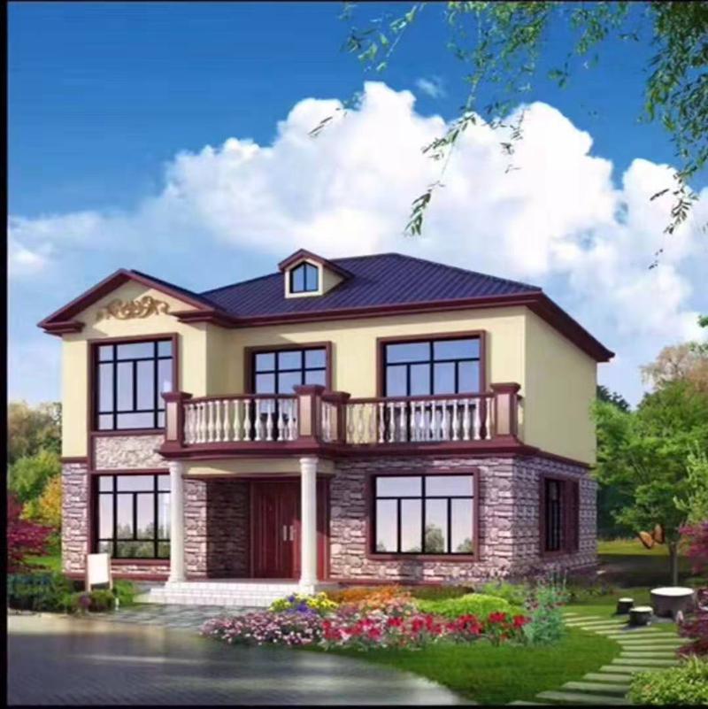 典雅精致 氣派華美 推薦5套農(nóng)村自建房一,二層輕鋼別墅戶型(圖4) 睿婕輕鋼別墅