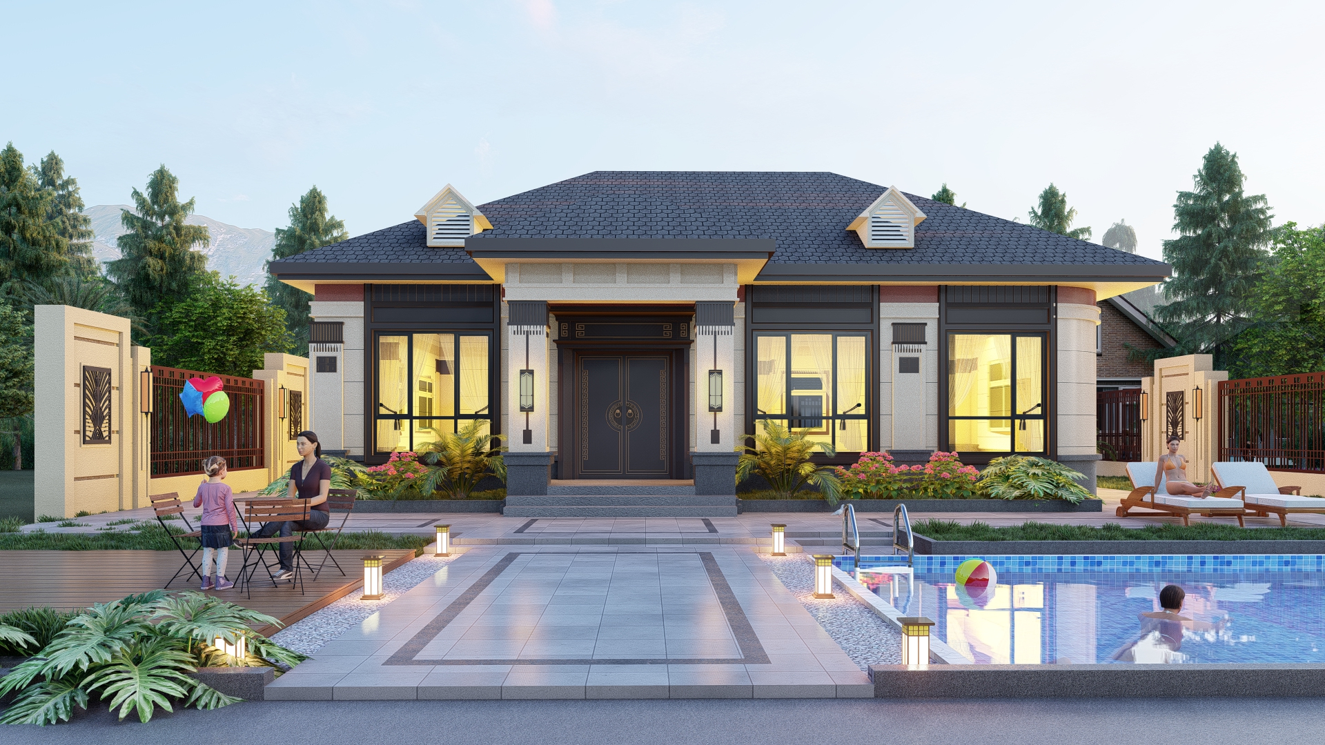 中山風格輕鋼別墅(二) 中山風格輕鋼別墅(二)