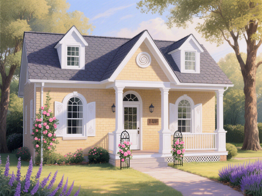 歐式田園風格的輕鋼別墅 歐式田園風格的輕鋼別墅